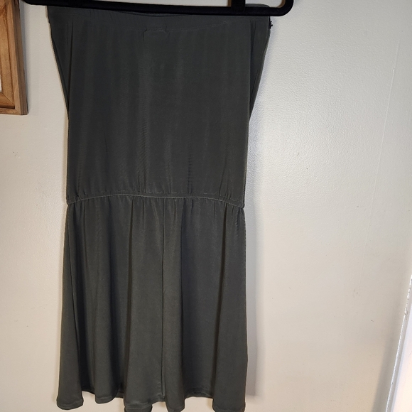 Bissou Bissou Strapless Mini Dress SZ 4 Green Beading Detail Party Embroidered - Picture 4 of 6